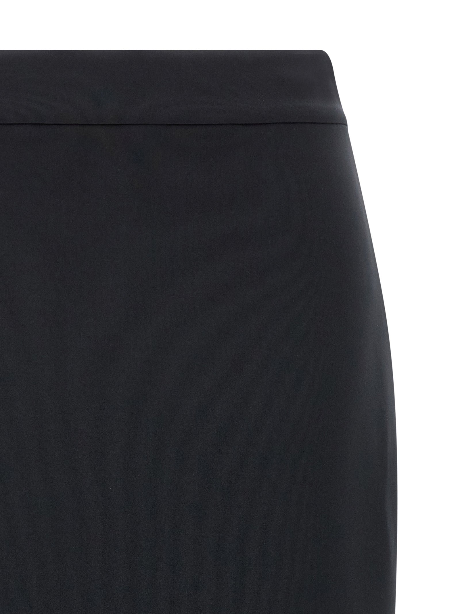 Skirt by MONCLER GENIUS for women in stretch polyester black showcases a dramatic silhouette, artfully capturing the essence of the Women's Stretch Polyester Midi Skirt in a dramatic midi cut for a refined look.