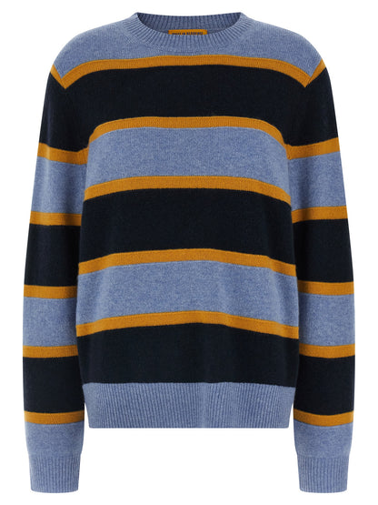 Cardigan by Guest in Residence for women in cashmere multicolor & striped showcases a captivating silhouette, artfully detailed with a captivating and crew neckline for a truly sophisticated captivating look.