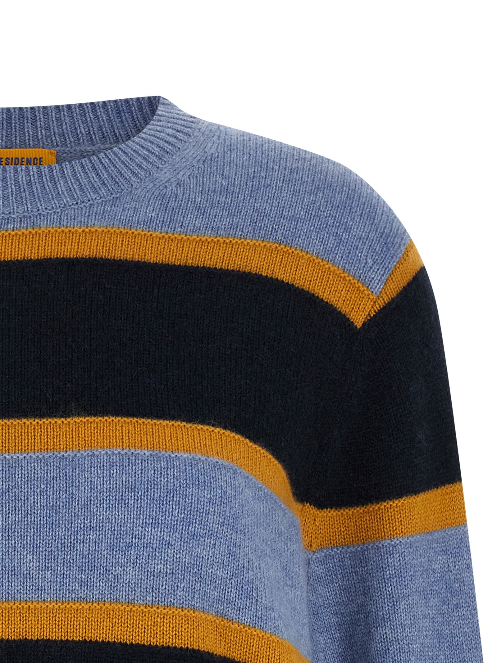 Cardigan by Guest in Residence for women in cashmere multicolor & striped features a nuanced silhouette with a refined crew neckline and nuanced detailing for a sophisticated look.