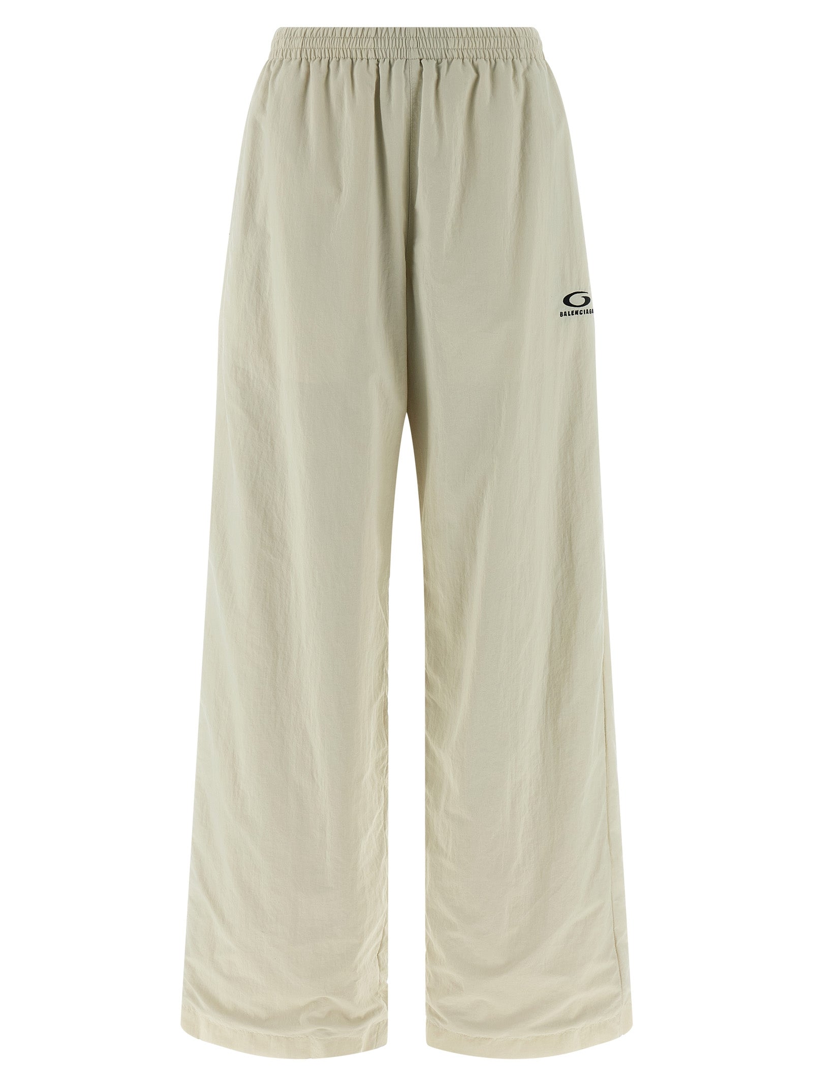Joggers by Balenciaga for women in polyamide beige presents a refined pantology silhouette, artfully defined by a refined pantology straight-leg & wide, long, and a sophisticated .