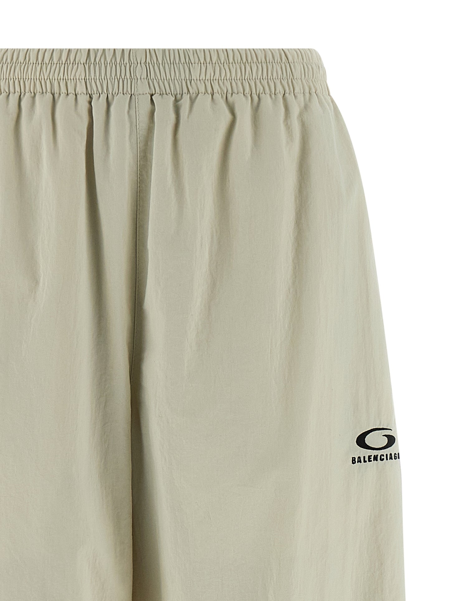 Joggers by Balenciaga for women in polyamide beige features an sartorial straight-leg & wide and long with a cut for a sartorial finish.
