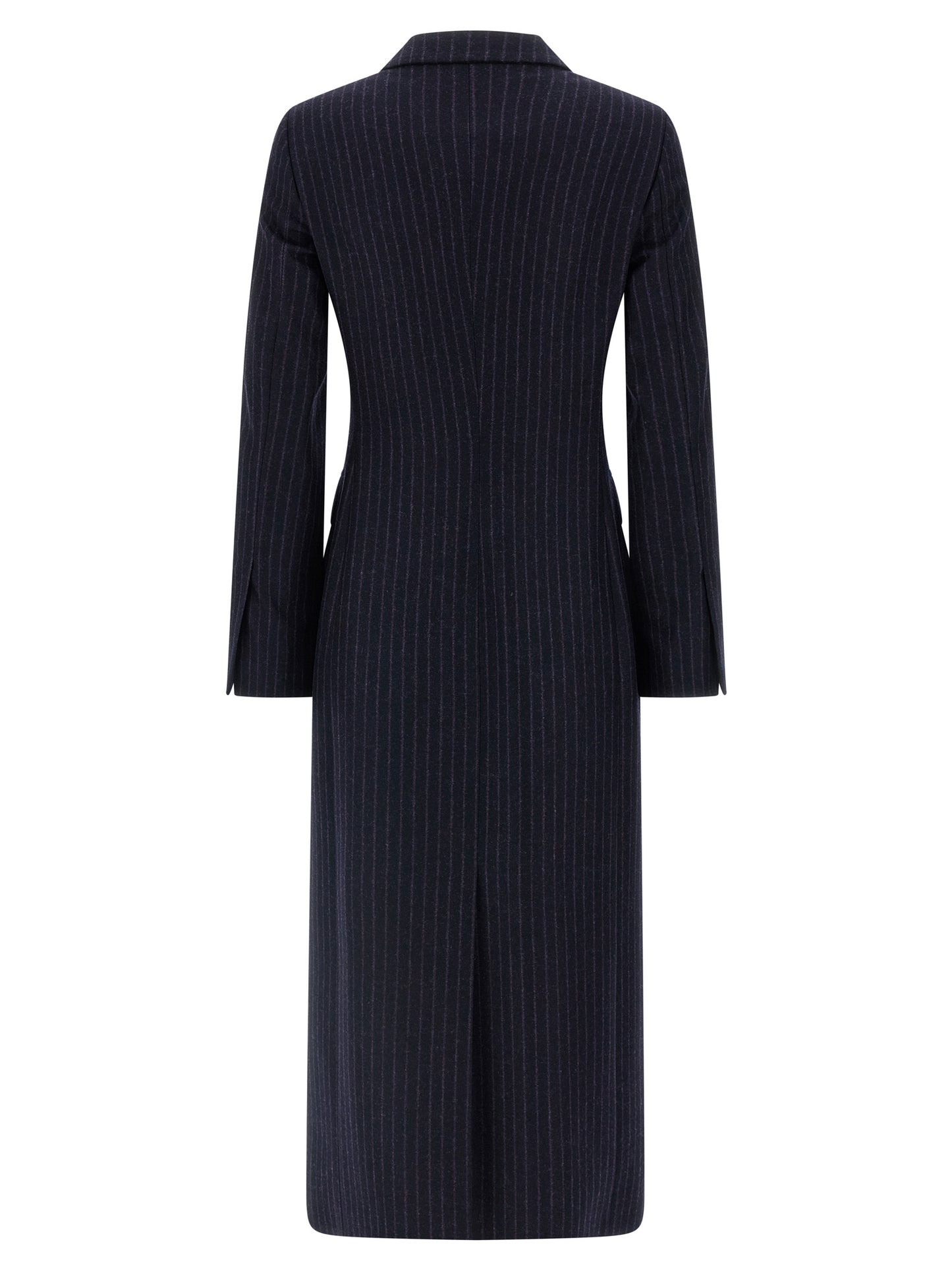 Overcoat by Alberto Biani for women in virgin wool blue showcases a enveloping silhouette, detailed with distinctive pockets and a enveloping wrap neckline.