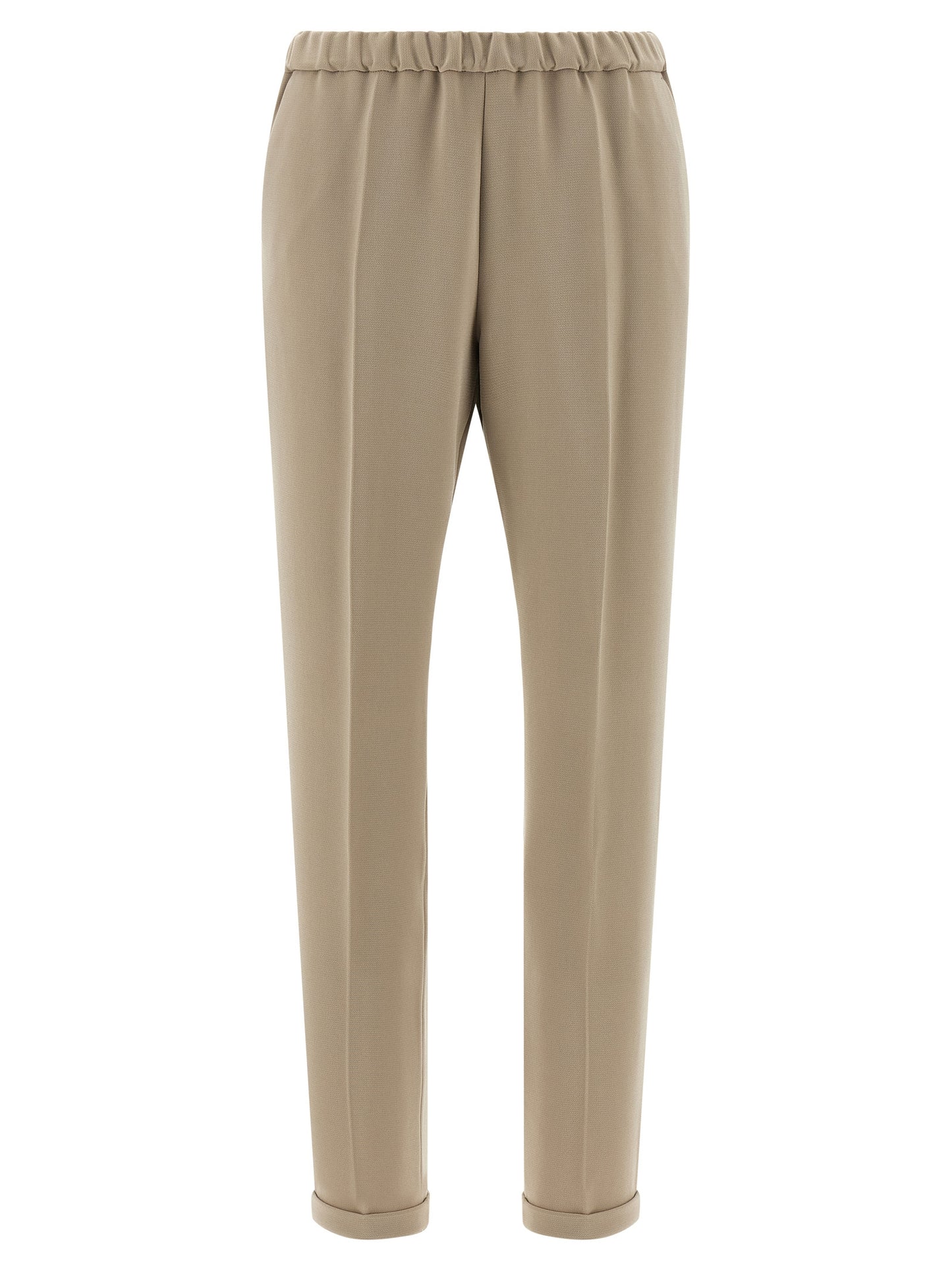 Casual Pants by Alberto Biani for women in polyester beige features a polished silhouette with a polished , reaching a polished long and finished with a polished .