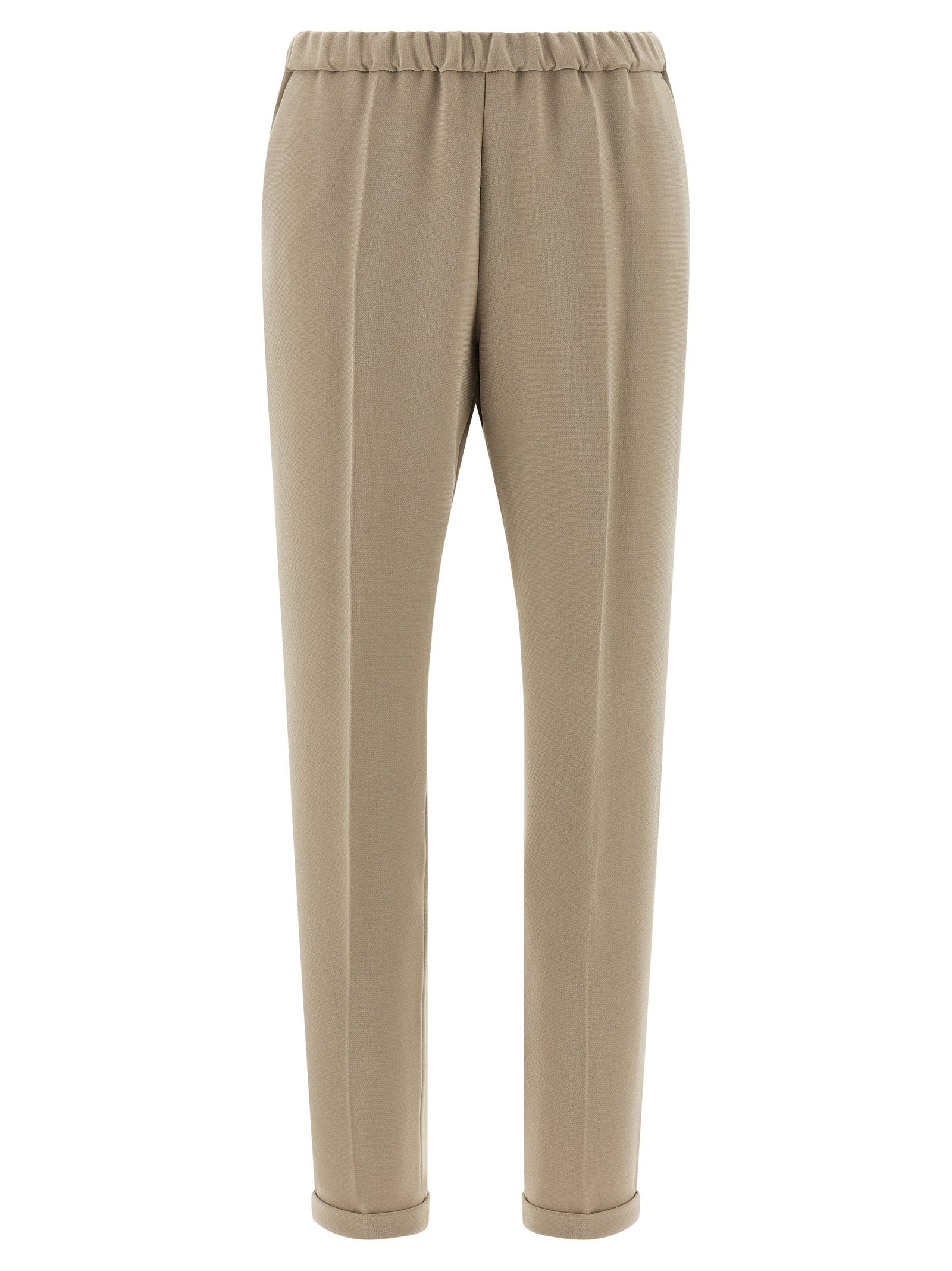 Casual Pants by Alberto Biani for women in polyester beige features a polished silhouette with a polished , reaching a polished long and finished with a polished .