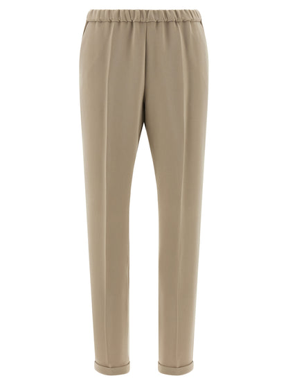 Casual Pants by Alberto Biani for women in polyester beige features a polished silhouette with a polished , reaching a polished long and finished with a polished .