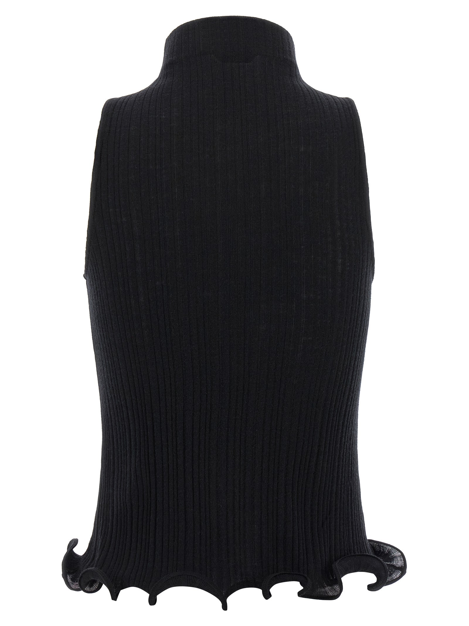 T-Shirt by Fendi for women in cotton polyester black showcases a unassuming silhouette, artfully detailed with a refined high-neck neckline and unassuming for a sophisticated, contemporary look.