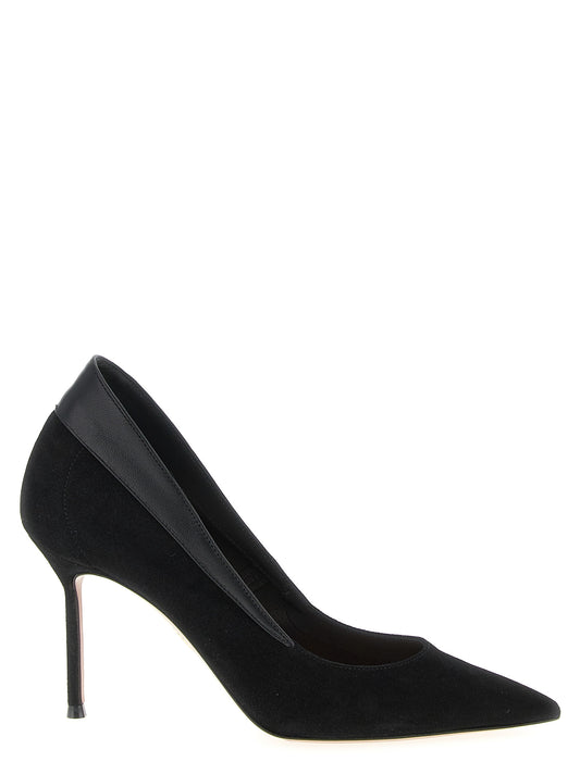 High-Heel Stiletto Pumps Heels by Aquazzura for women in nappa & suede goatskin leather black features a effortless chic silhouette, showcasing the Women's Nappa & Suede Goatskin Leather High-Heel Stiletto Pumps Heels design with a effortless chic stiletto high-heel and pointed toe style for a effortless chic finish.