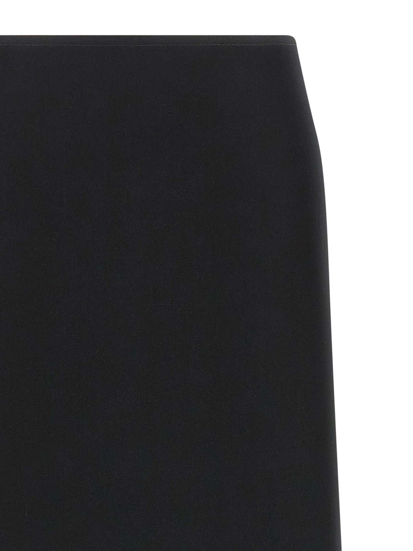 Skirt by Fendi for women in virgin wool black features an relaxed-yet-refined silhouette that elegantly showcases the Women's Flared High Rise Virgin Wool Midi Skirt design and sophisticated midi.