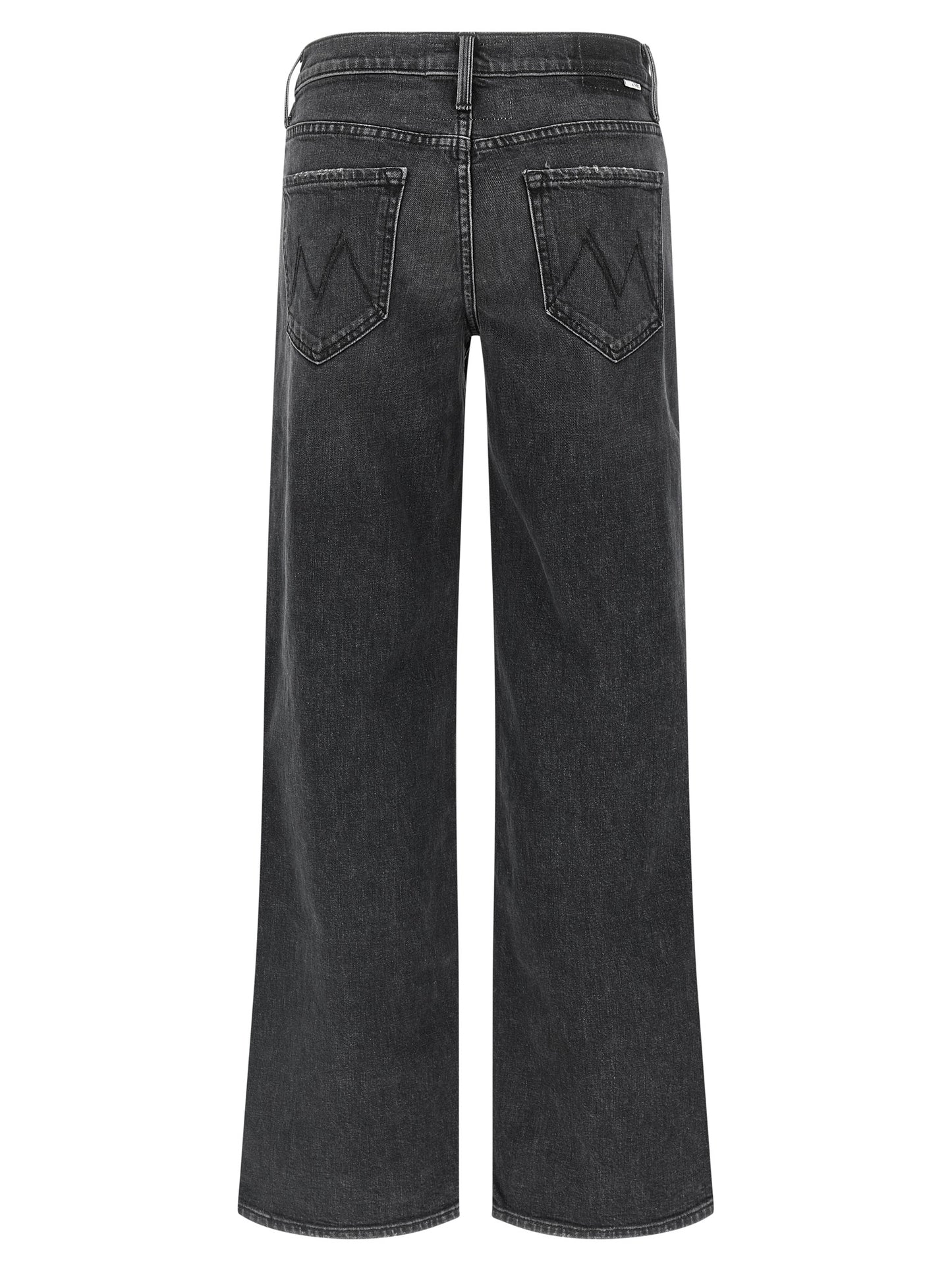 Jeans by Mother Denim for women in stretch denim cotton black features an sophisticated high rise and straight-leg & wide with a precise long, creating a sophisticated and sophisticated silhouette.