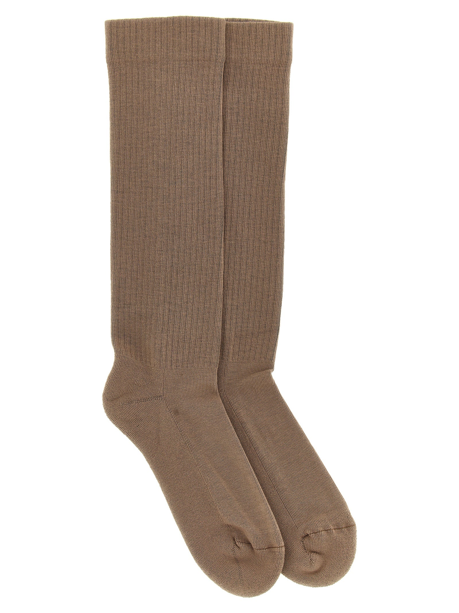 Socks by DRKSHDW for women in stretch cotton & nylon beige & jacquard presents a perennial silhouette, artfully capturing the refined essence of the perennial Women's Stretch Cotton & Nylon Socks design with a perennial finish.