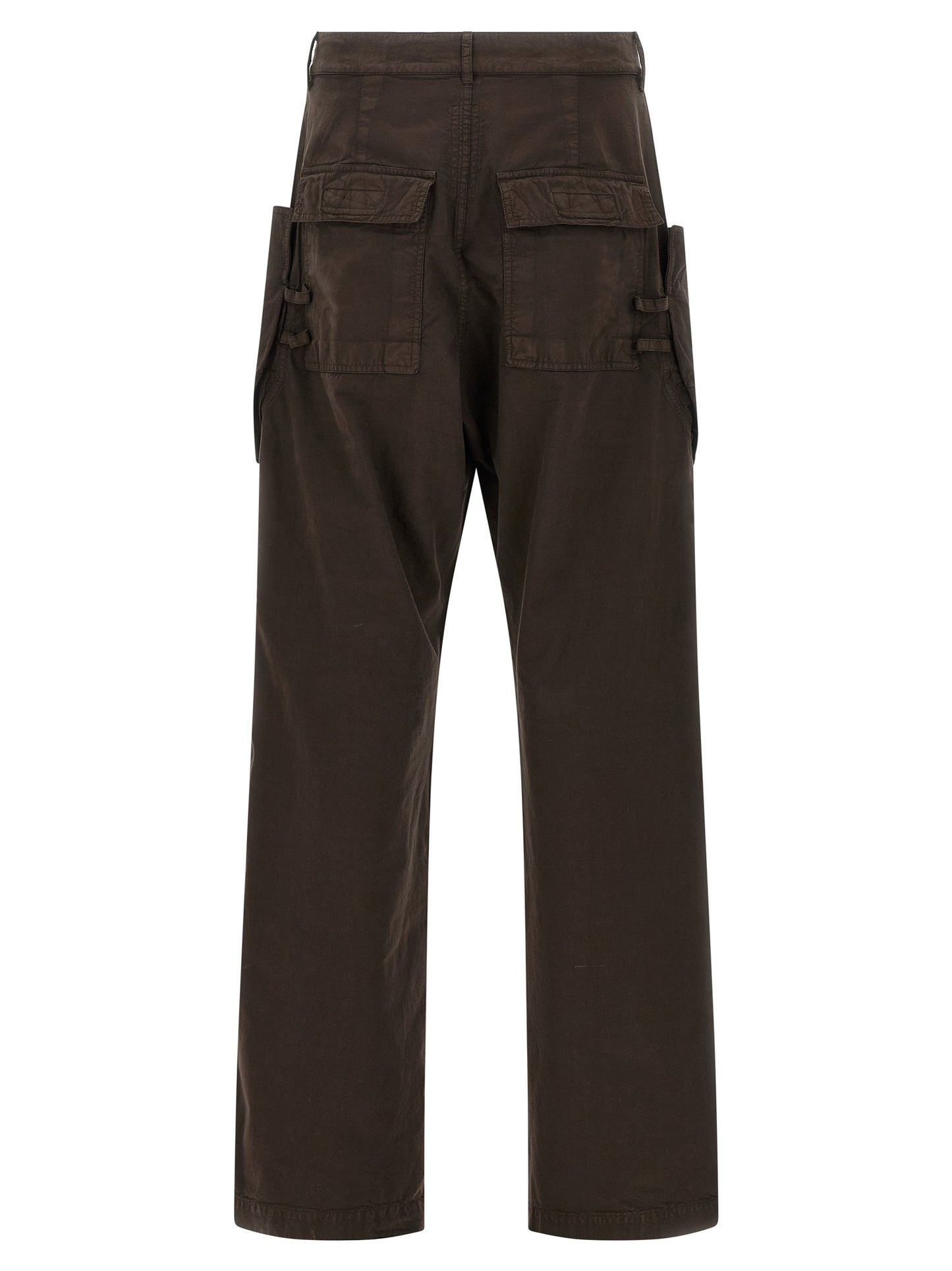 Cargo Pants by DRKSHDW for men in cotton brown features an urban chic straight-leg & wide with a and long, creating a urban chic aesthetic for "Moon Behind the Hill".