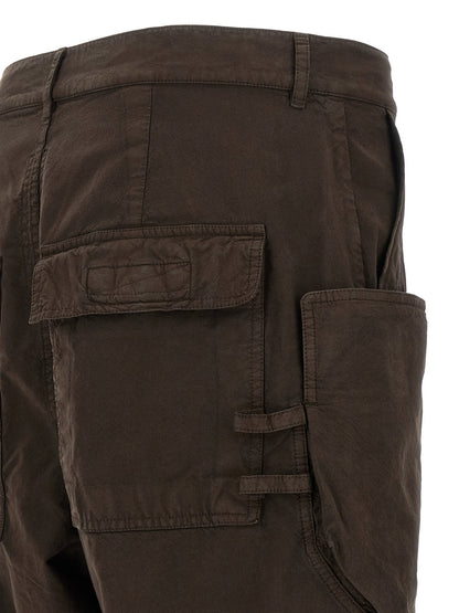 Cargo Pants by DRKSHDW for men in cotton brown features an tailored straight-leg & wide with a and long, creating a tailored utilitarian silhouette.