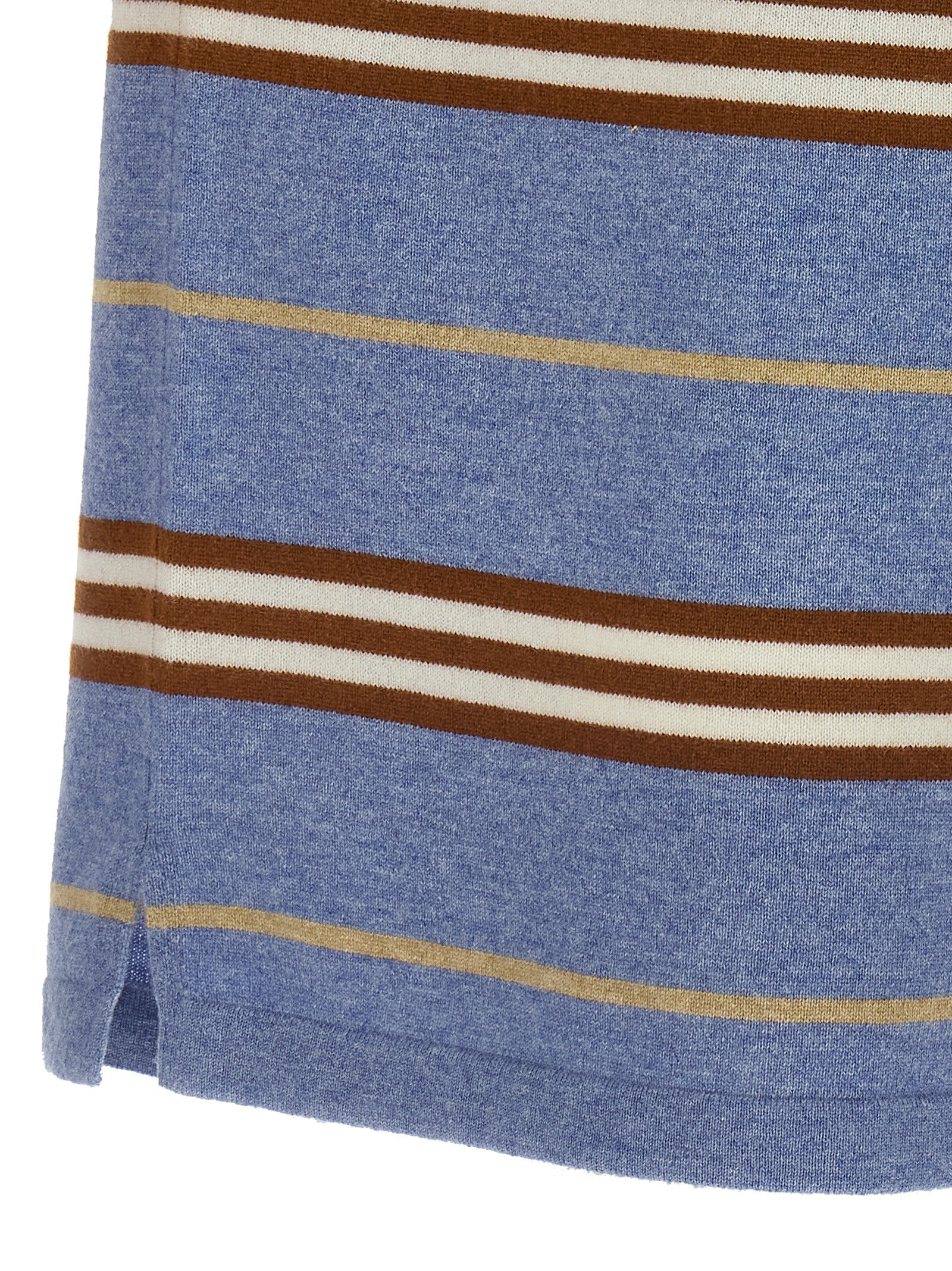 Polo Shirt by Guest in Residence for women in cashmere light-blue & striped presents a distinguished silhouette, showcasing a sophisticated and distinguished for a truly distinguished finish.