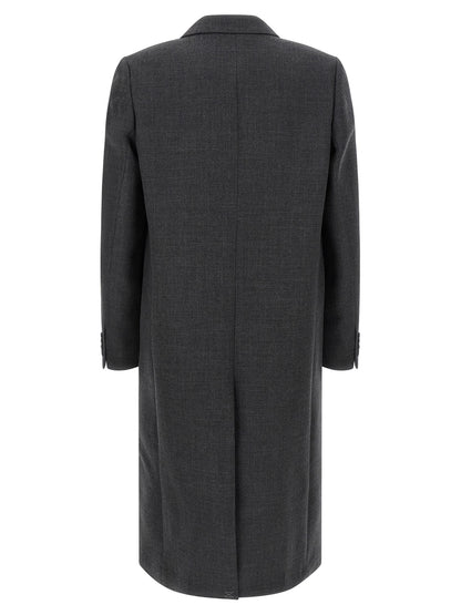 Dries Van Noten Gray Wool Coat