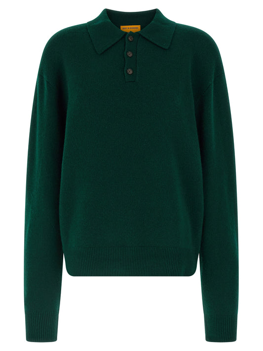 Polo Shirt by Guest in Residence for women in cashmere bicolour & green presents a crisp silhouette, artfully detailed with a crisp and crisp .