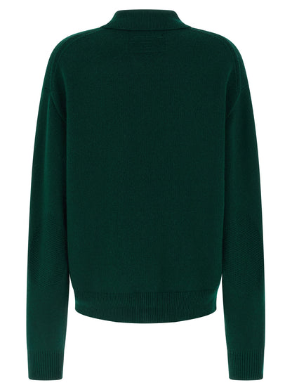 Polo Shirt by Guest in Residence for women in cashmere bicolour & green features a eye catching silhouette, showcasing a refined and for a eye catching finish.