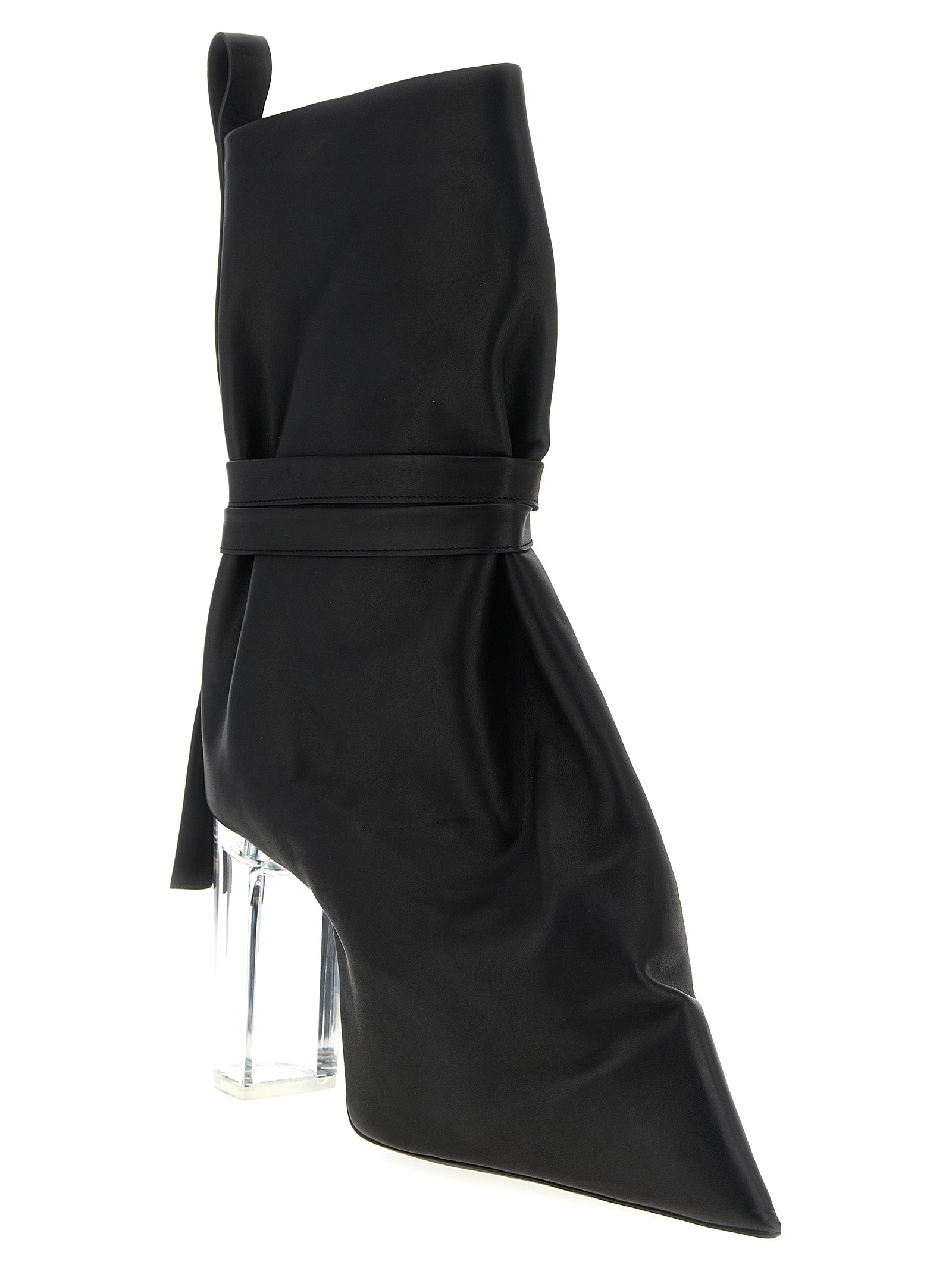 Platform Ankle Strap Boots by Rick Owens for women in pvc & cowhide leather black & transparent features an effortless chic silhouette from the Women's PVC & Cowhide Leather Platform Ankle Strap Boots collection, showcasing a effortless chic platform and refined for an effortless chic look.