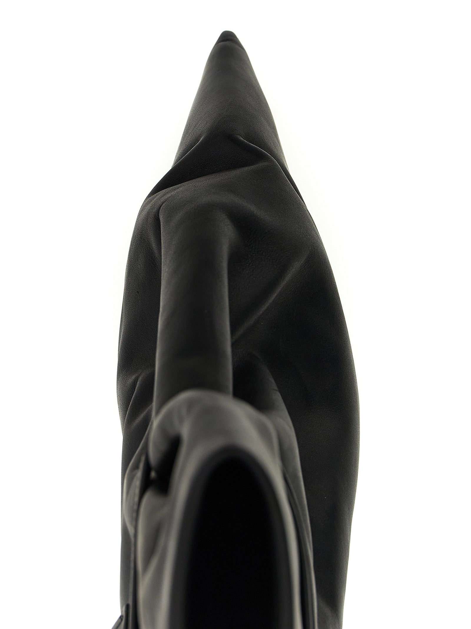 Platform Ankle Strap Boots by Rick Owens for women in pvc & cowhide leather black & transparent features an high-performance silhouette, showcasing the sophisticated design of the Women's PVC & Cowhide Leather Platform Ankle Strap Boots with a platform and a refined .