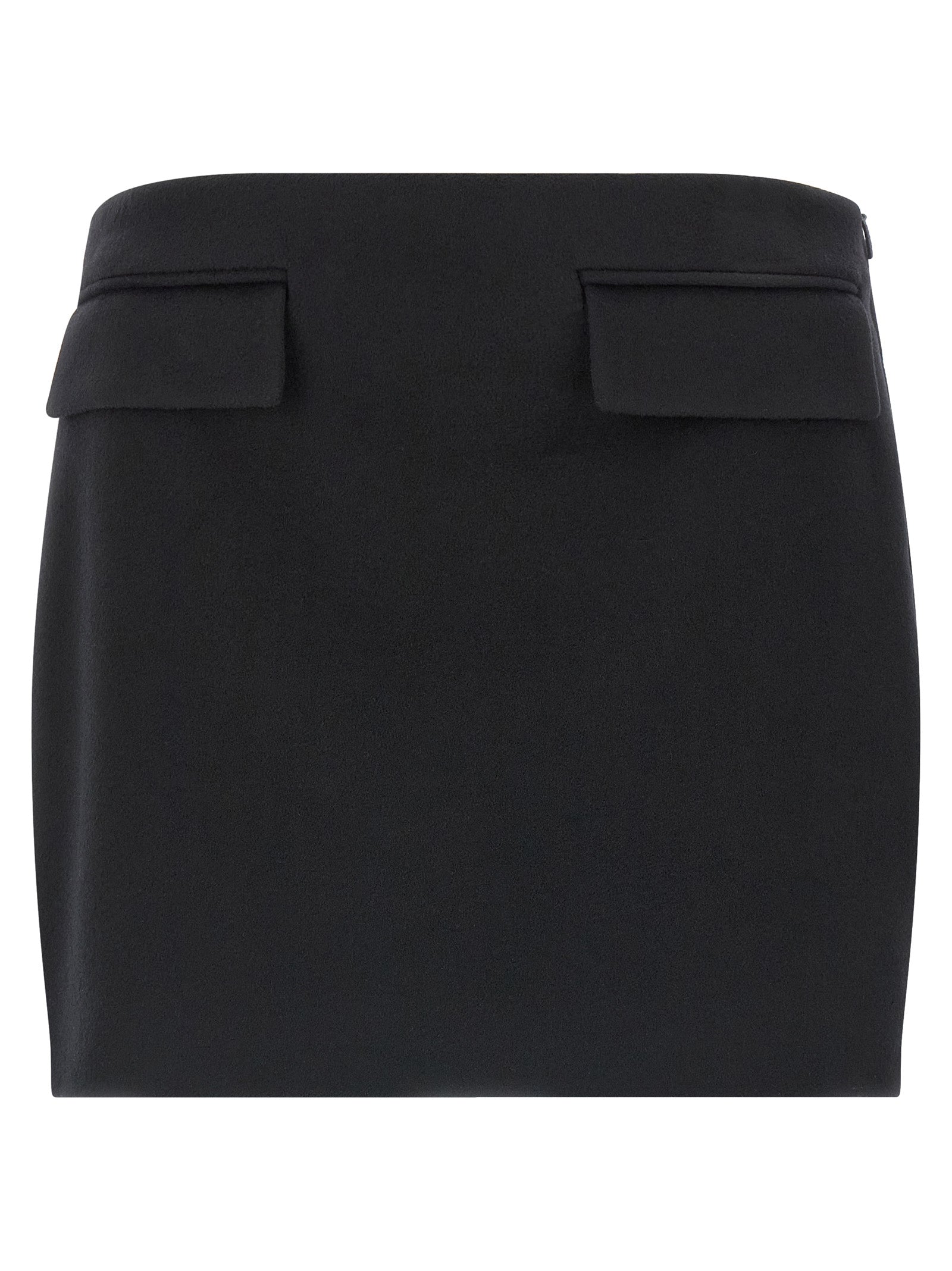 Skirt by Ferragamo for women in viscose & virgin cashmere wool black features a sublime silhouette, showcasing the sublime design of the Women's Viscose & Virgin Cashmere Wool Mini Long Skirt in a sophisticated mini long.