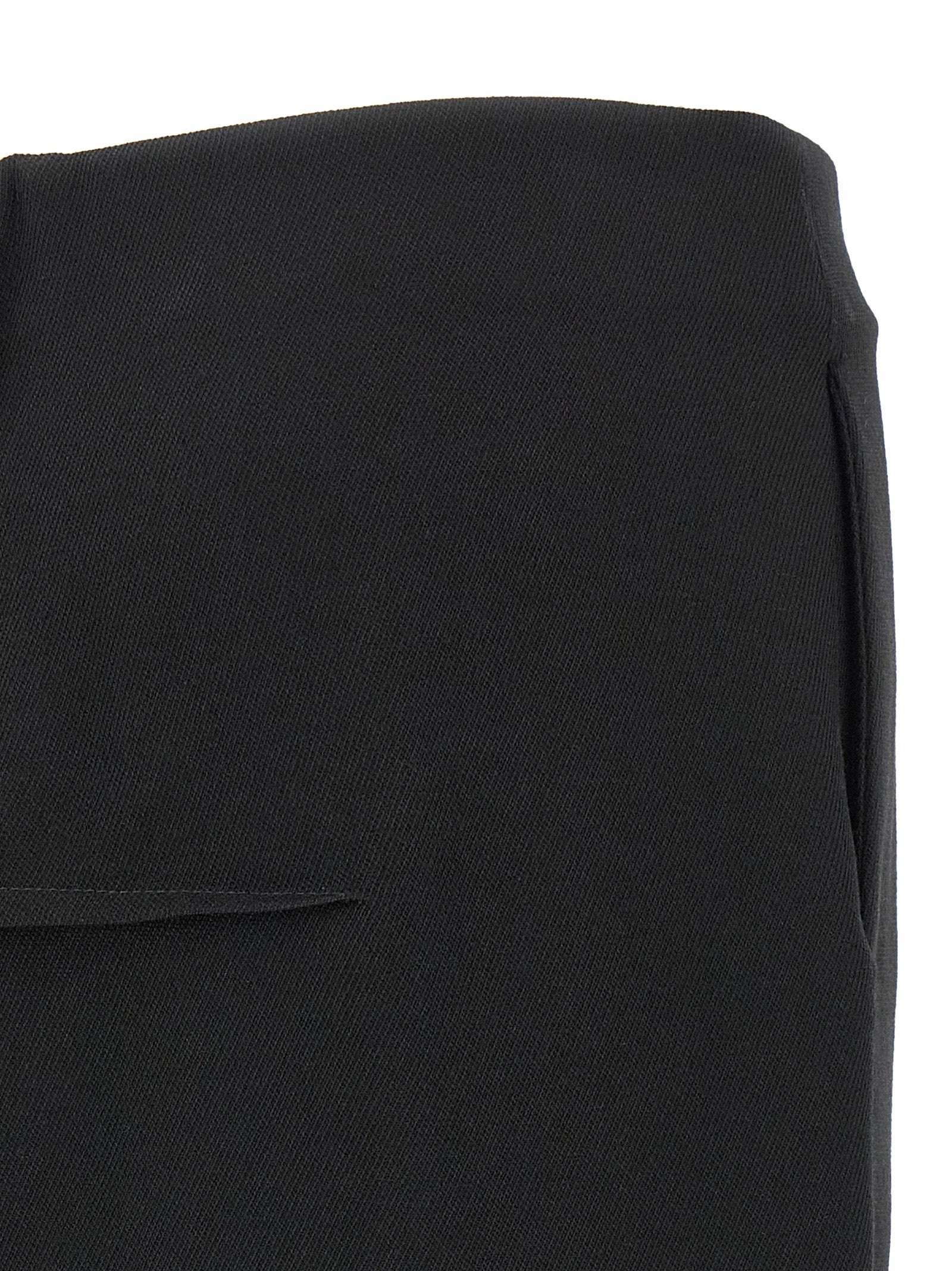 Skirt by Rick Owens for women in cupro & virgin wool black features a captivating silhouette, showcasing the captivating Women's Cupro & Virgin Wool Mini Skirt design with a sophisticated mini for a captivating look.