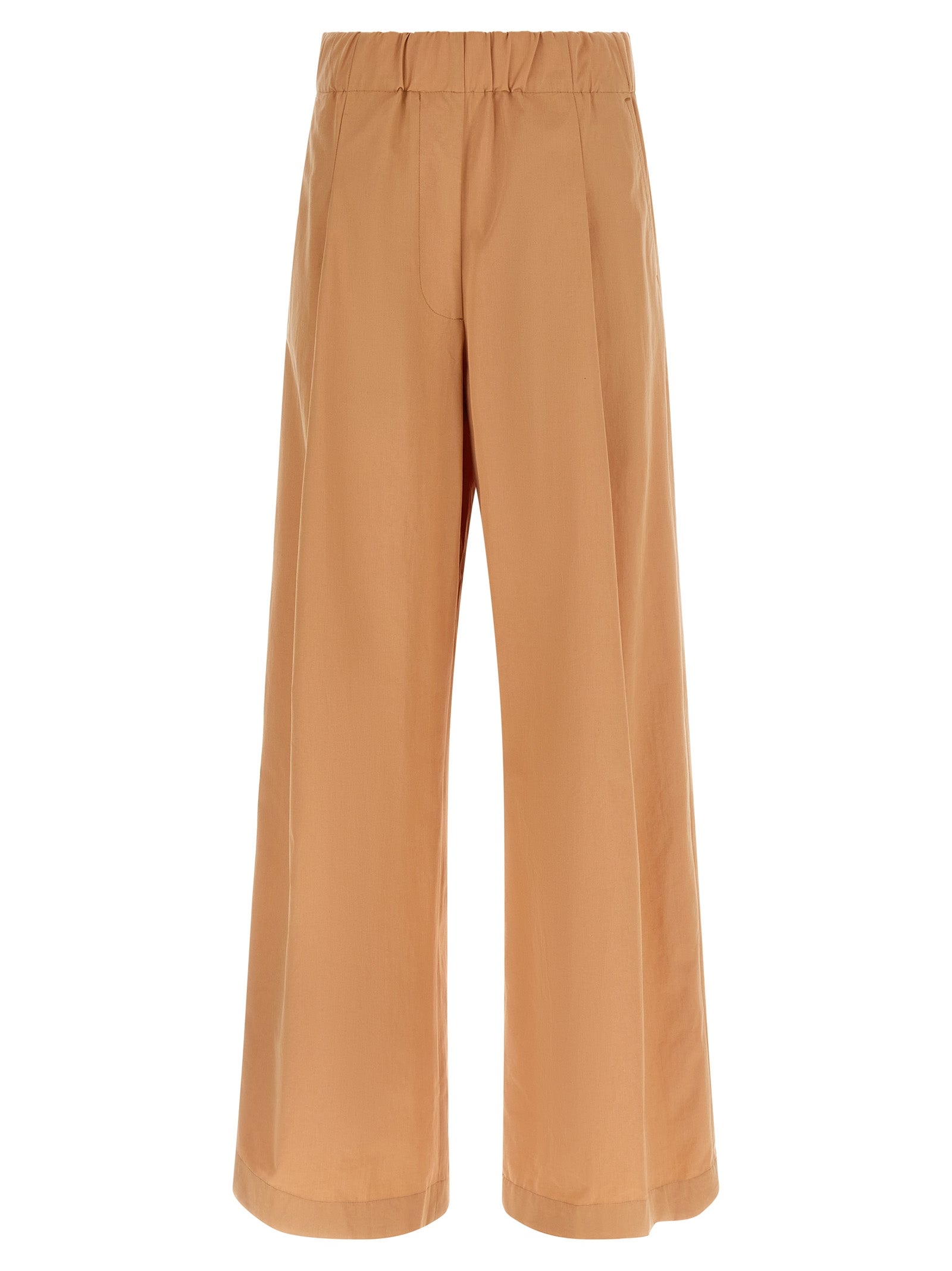 Trousers by Dries Van Noten for women in cotton multicolor & pink presents a smart silhouette, meticulously detailed with a smart wide, a smart long, and a smart high rise.