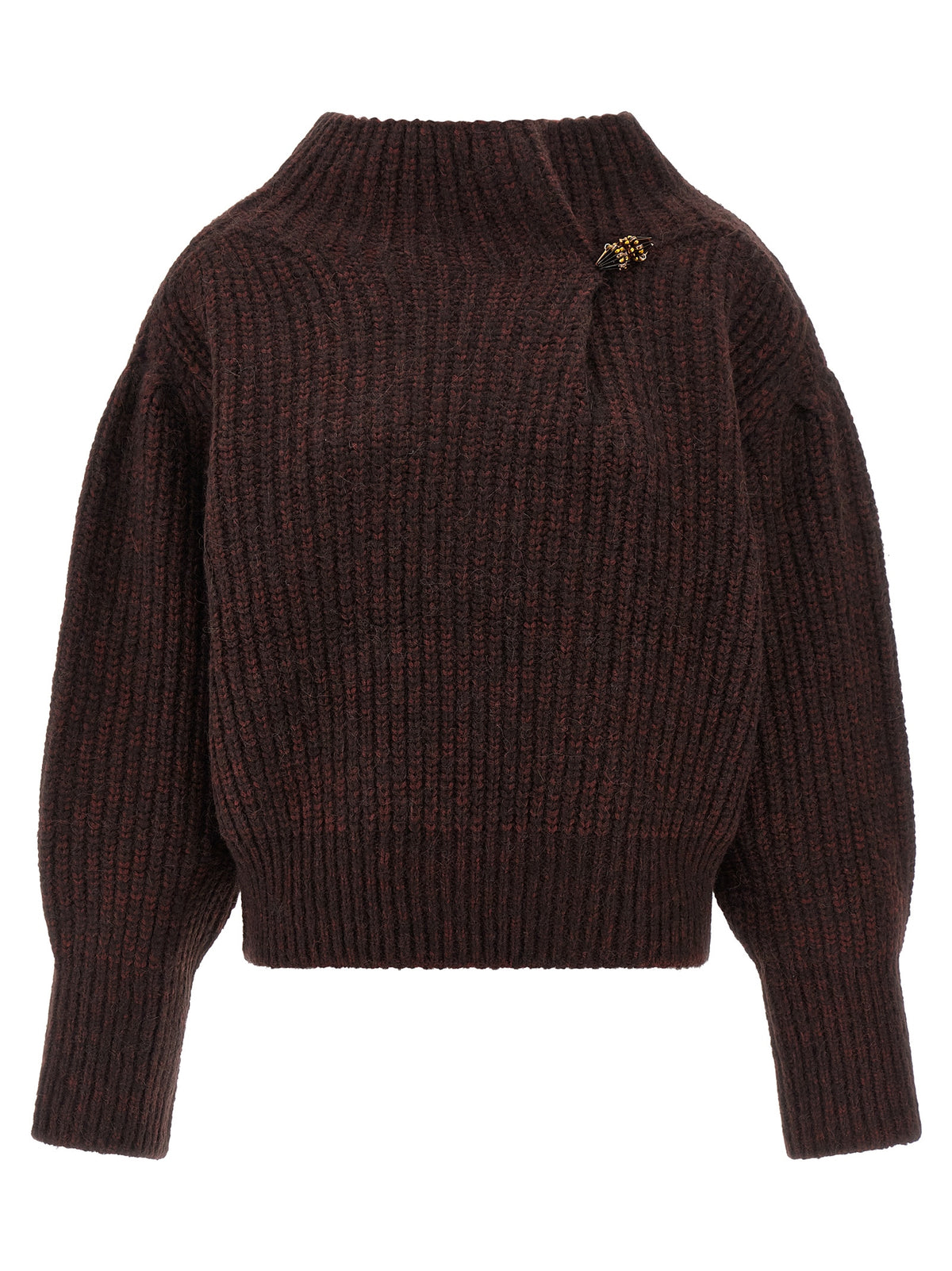 Dries Van Noten Women's Wide Alpaca Wool & Polyamide Cardigan - Bordeaux