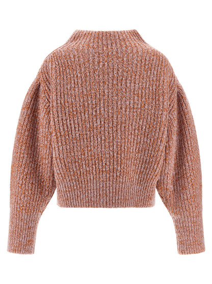 Cardigan by Dries Van Noten for women in alpaca wool & polyamide multicolor & pink features an impeccable silhouette, showcasing a sophisticated high-neck neckline and detail for a truly impeccable finish.