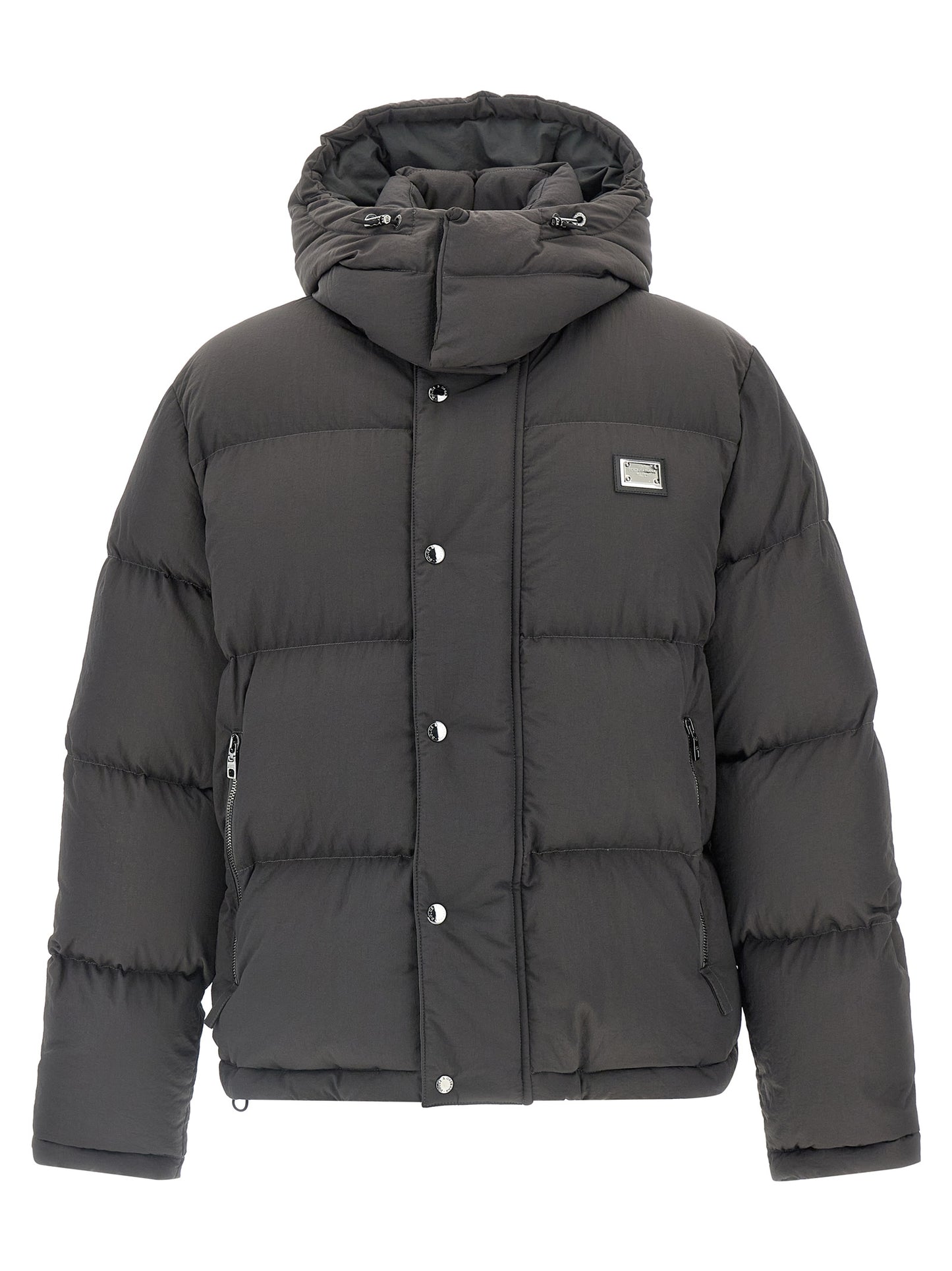 Dolce & Gabbana Gray Polyamide Full-Length Jacket