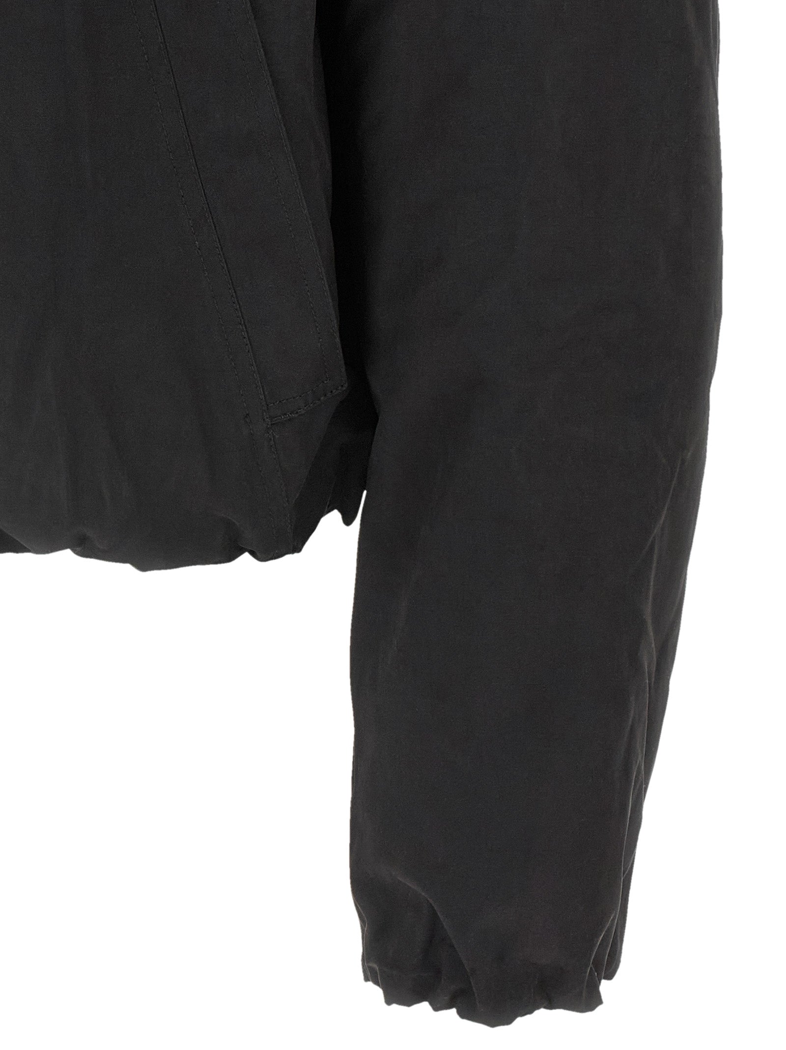 Hooded Windbreaker Jacket by Thom Krom for men in polyamide polyester viscose & cotton black & peach features an perennial silhouette with a refined and perennial hooded & windproof for a sophisticated weather-resistant look.