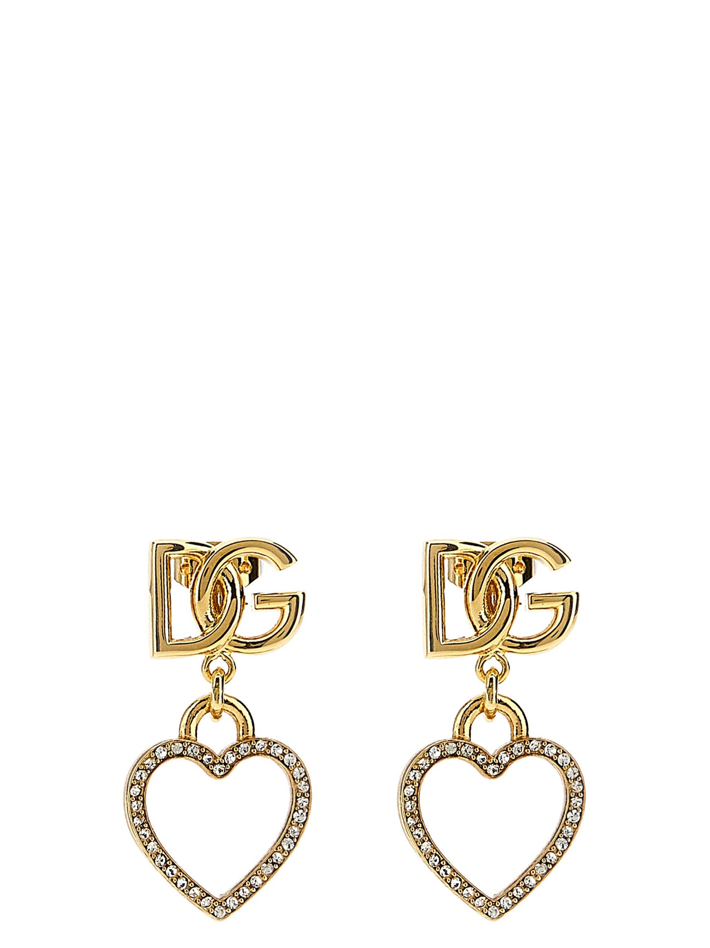 Earrings by Dolce & Gabbana for women in stretch polyamide gold presents a exquisite silhouette, showcasing a exquisite from the Women's Gold Brass & Glass Earrings collection for a truly exquisite finish.