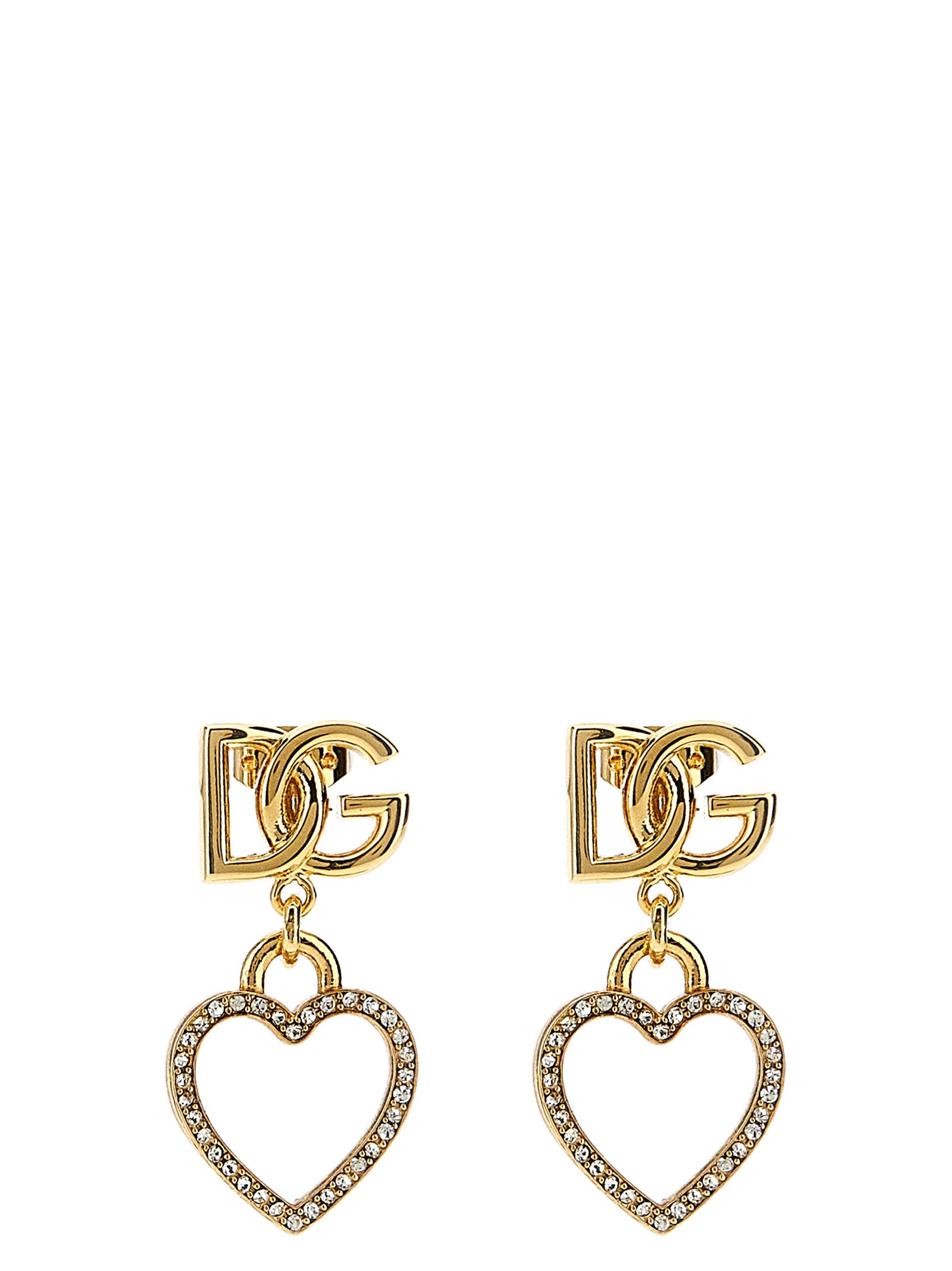 Earrings by Dolce & Gabbana for women in stretch polyamide gold presents a exquisite silhouette, showcasing a exquisite from the Women's Gold Brass & Glass Earrings collection for a truly exquisite finish.