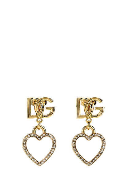 Earrings by Dolce & Gabbana for women in stretch polyamide gold presents a exquisite silhouette, showcasing a exquisite from the Women's Gold Brass & Glass Earrings collection for a truly exquisite finish.