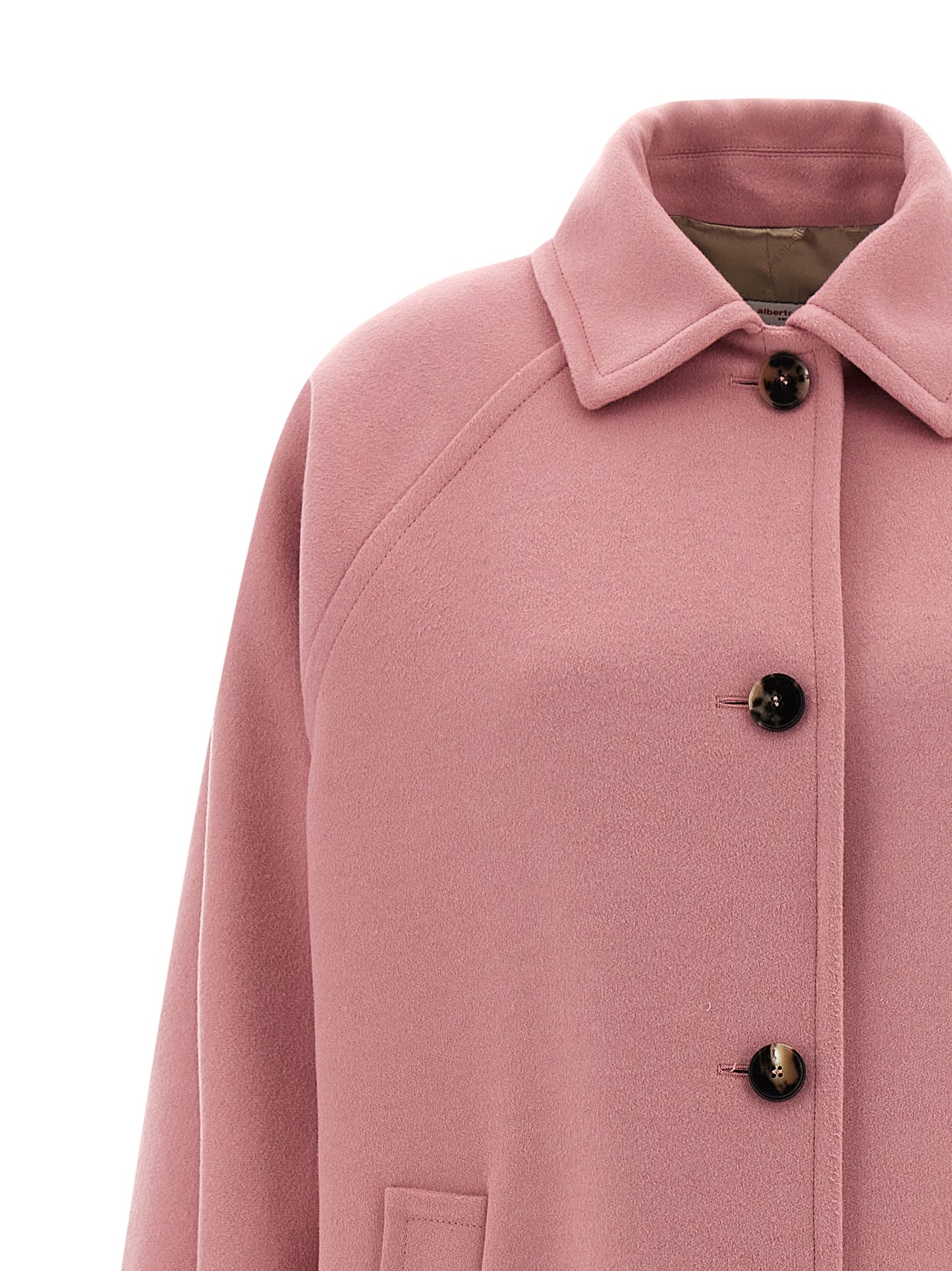 This Alberto Biani women virgin wool Trench Coat in multicolor & pink presents a high style silhouette, meticulously detailed with and a high style split shirt-collar neckline for a sophisticated, timeless look.