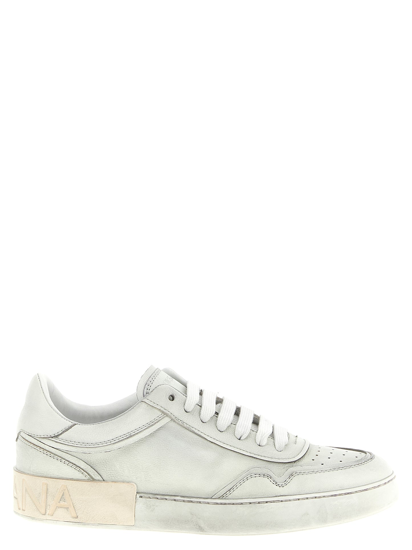 Sneakers by Dolce & Gabbana for men in tu calf & lamb leather white features an fashionable silhouette, showcasing the premium Men's Low Top TU Calf & Lamb Leather Sneakers in a fashionable low-top style that offers a fashionable finish for refined style.