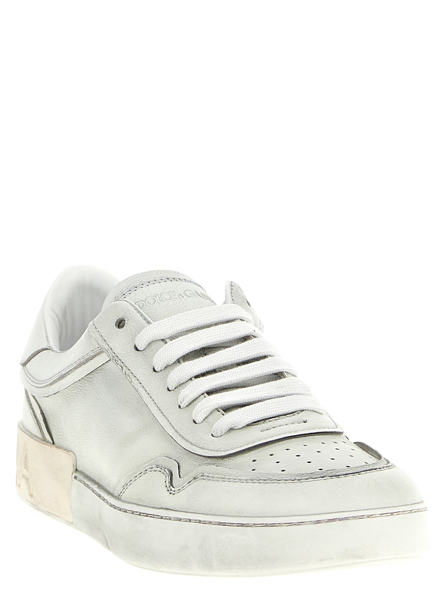 Sneakers by Dolce & Gabbana for men in tu calf & lamb leather white features a chic design, perfectly showcasing the chic low-top style of this Men's Low Top TU Calf & Lamb Leather Sneakers.