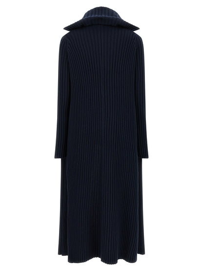 Cardigan by Balenciaga for women in cotton polyester blue features an impeccable silhouette, showcasing a sophisticated shawl-collar neckline and detail for a truly impeccable finish.