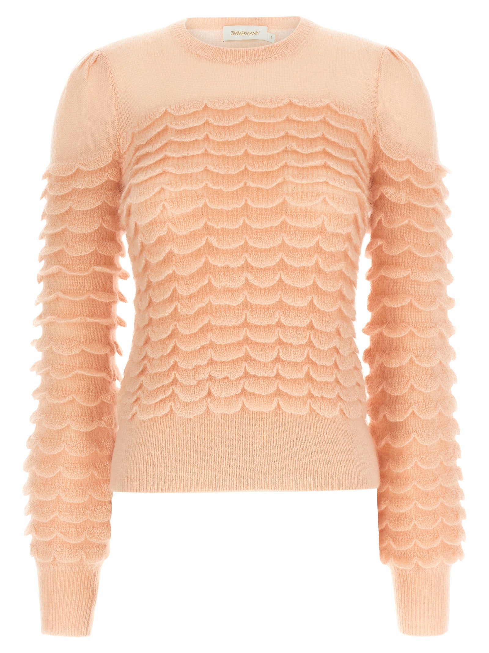 Cardigan by Zimmermann for women in mohair wool & polyamide multicolor & pink features an crisp silhouette, showcasing a sophisticated and detail for a truly crisp finish.