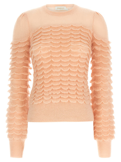 Cardigan by Zimmermann for women in mohair wool & polyamide multicolor & pink features an crisp silhouette, showcasing a sophisticated and detail for a truly crisp finish.