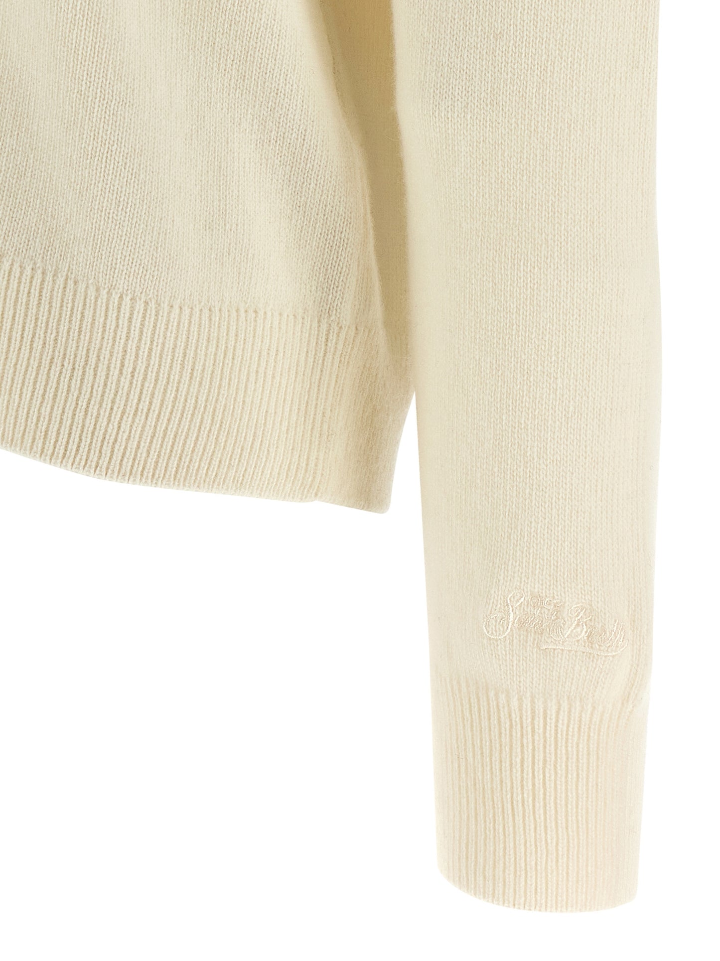 Cardigan by MC2 Saint Barth for women in cashmere viscose white & jacquard features an impeccable silhouette, showcasing a sophisticated and detail for a truly impeccable finish.
