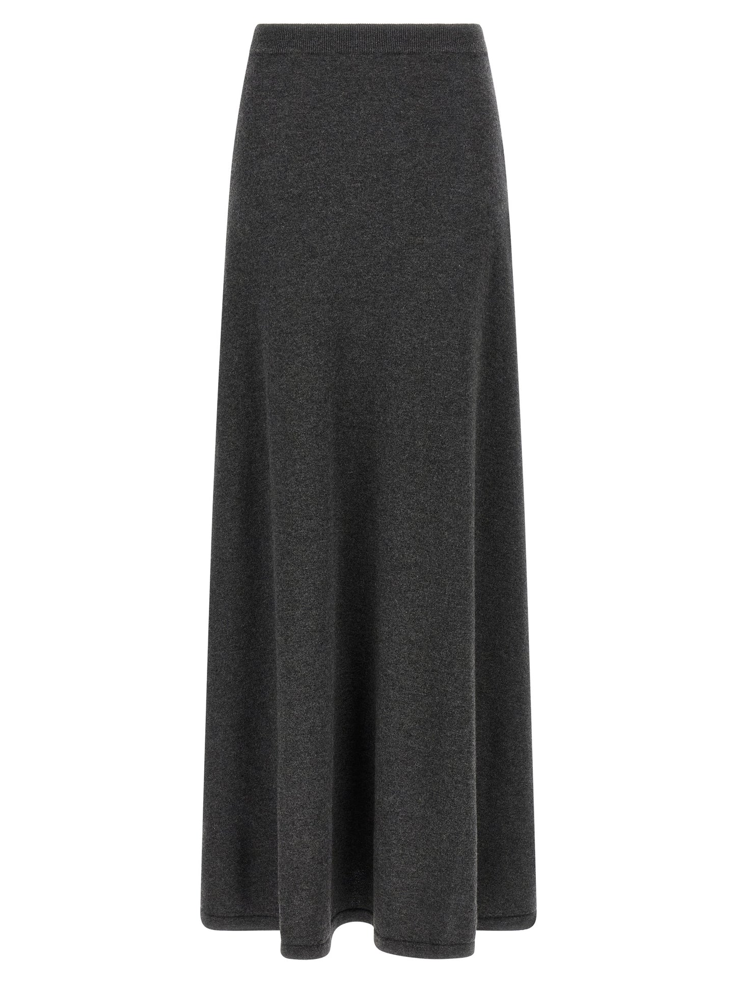 Skirt by Balenciaga for women in wool gray features a captivating silhouette, showcasing the captivating Women's Flared Wool Maxi Mini Skirt design with a sophisticated maxi mini for a captivating look.