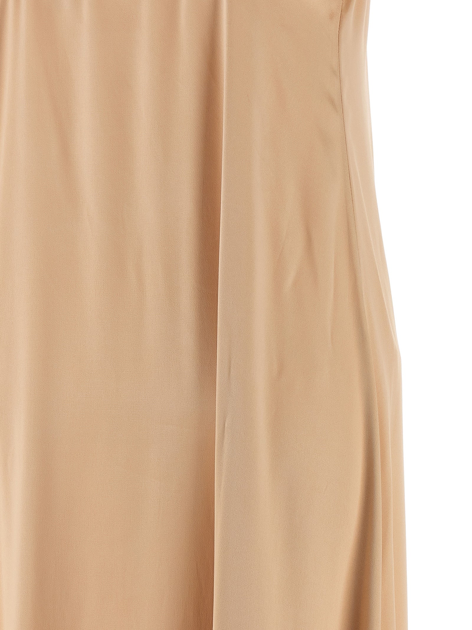 Dress by Ferragamo for women in viscose beige showcases a striking silhouette, elegantly detailed with a , refined , and a striking long for a striking finish.