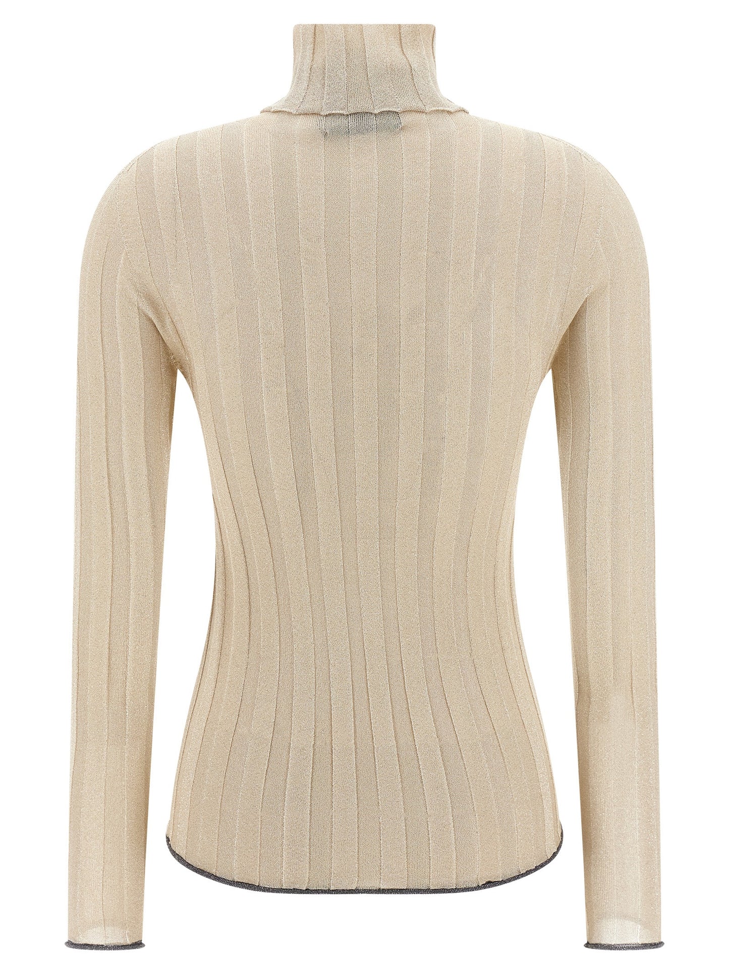 Cardigan by Fabiana Filippi for women in viscose polyester lurex gold features an impeccable silhouette, showcasing a sophisticated and detail for a truly impeccable finish.