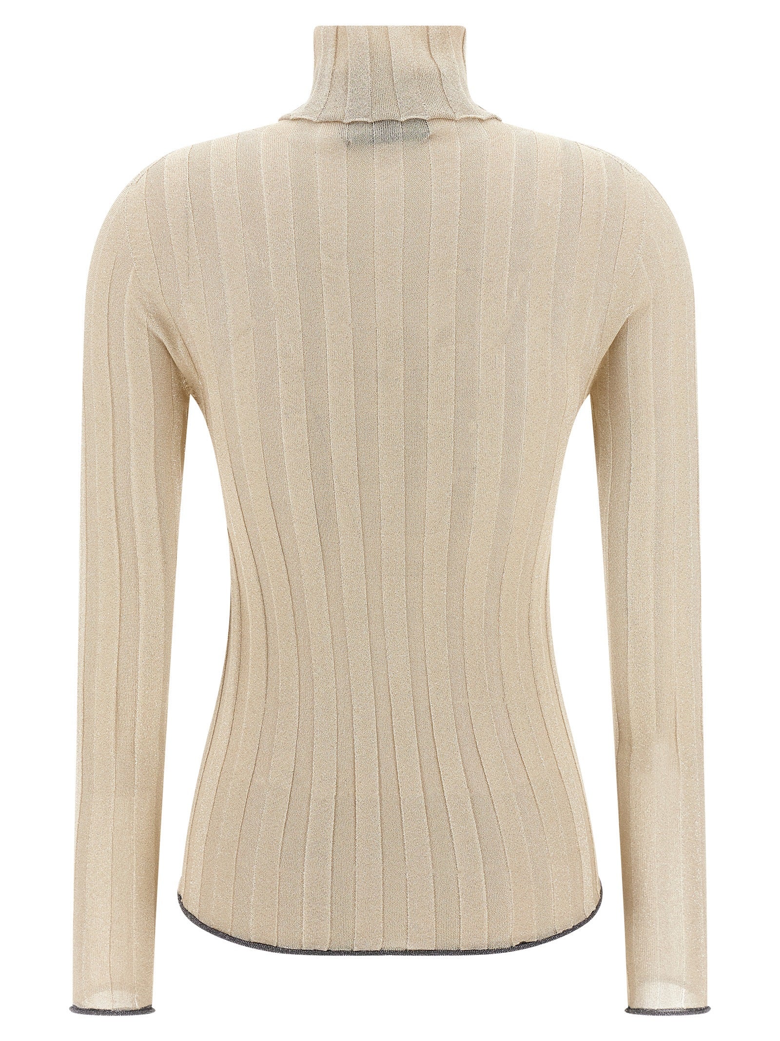 Cardigan by Fabiana Filippi for women in viscose polyester lurex gold features an impeccable silhouette, showcasing a sophisticated and detail for a truly impeccable finish.
