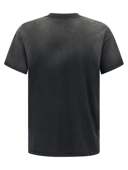 T-Shirt by WILLY CHAVARRIA for men in cotton black & print showcases a fashionable silhouette, elegantly detailed with a fashionable and crew neckline for a sophisticated, high-fashion look.
