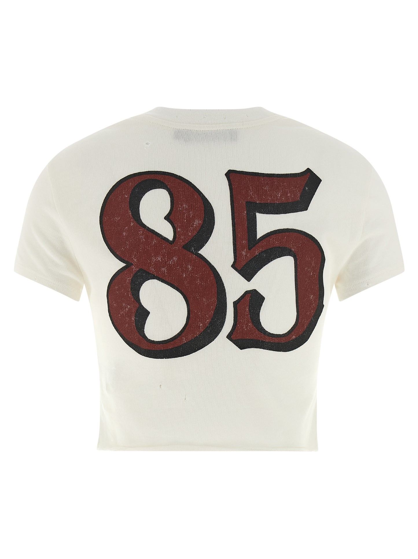 T-Shirt by Dolce & Gabbana for women in cotton white & print features an on trend silhouette, perfectly showcasing a on trend and crew neckline for an elevated aesthetic.