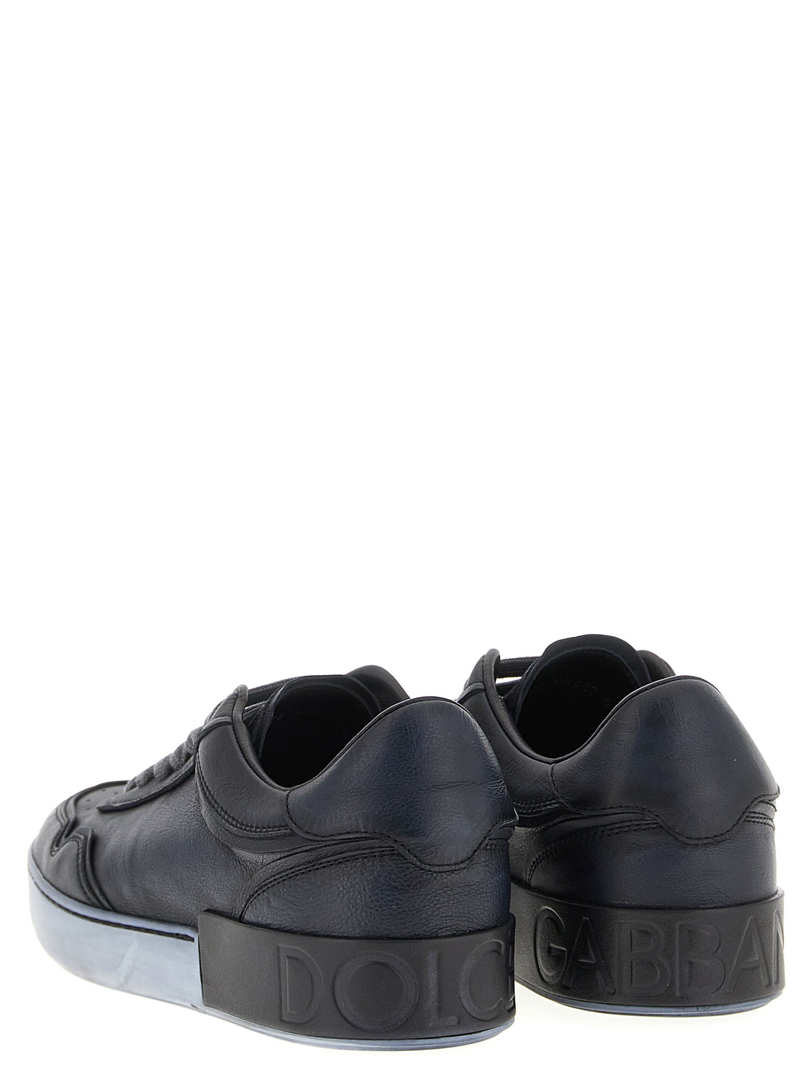 Sneakers by Dolce & Gabbana for men in tu calf & lamb leather black features a chic design, perfectly showcasing the chic low-top style of this Men's Low Top TU Calf & Lamb Leather Sneakers.