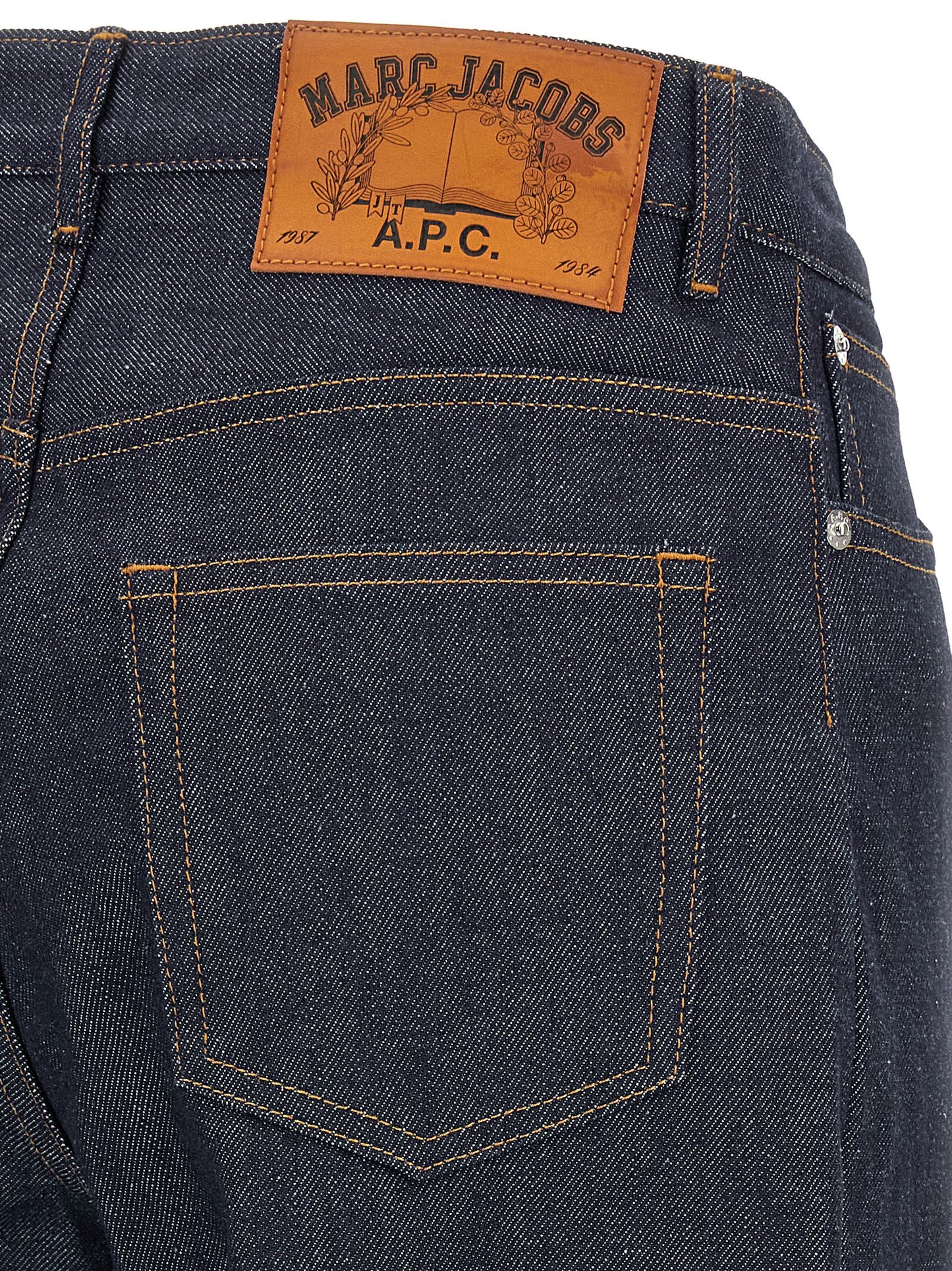 Jeans by A.P.C. for women in cotton denim blue features an sartorial straight-leg & wide and long with a cut for a sartorial finish.