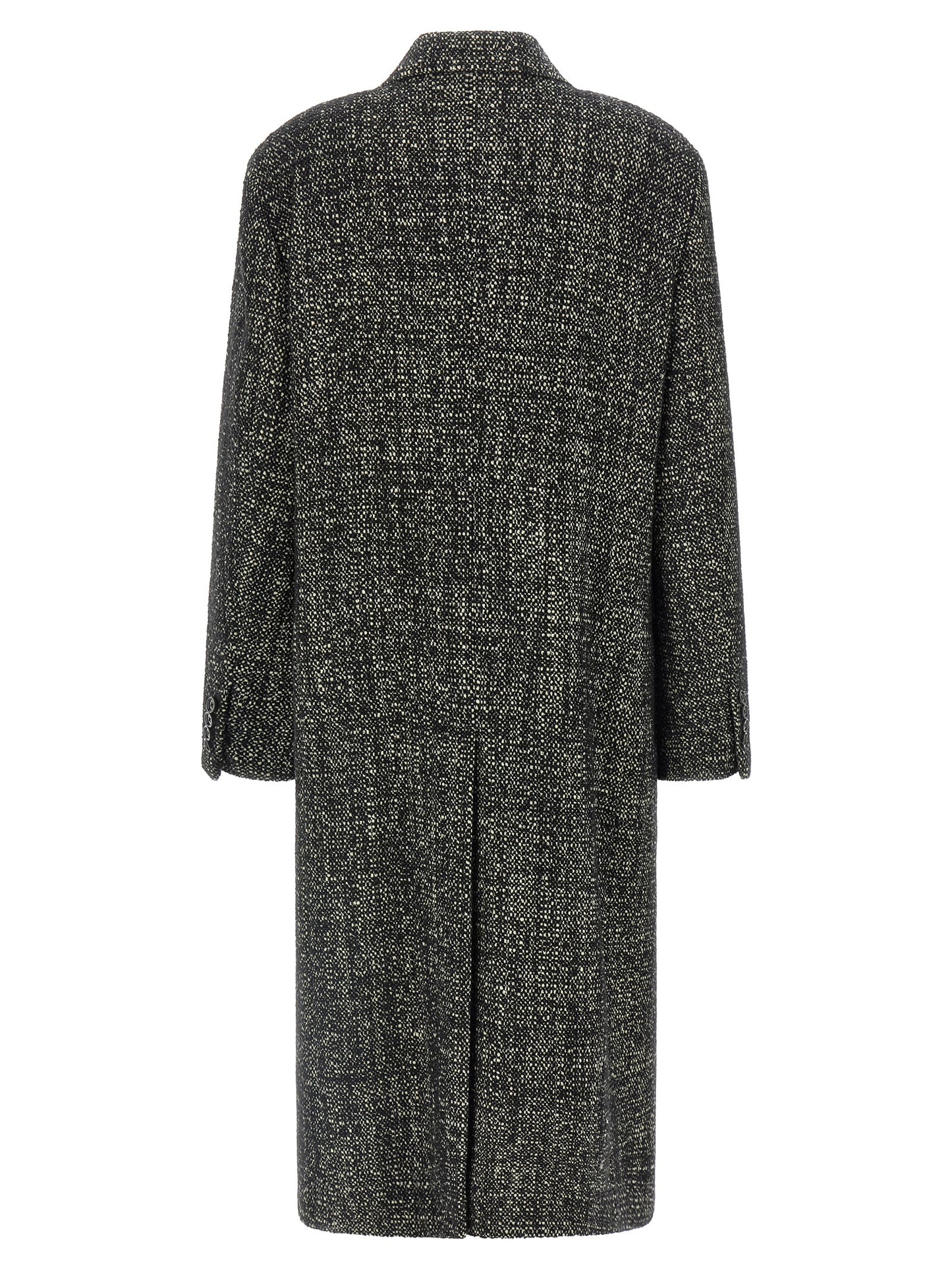 Trench Coat by Dolce & Gabbana for men in cashmere viscose bicolour, black & white presents an sculptural silhouette, artfully detailed with a sculptural lapel neckline and functional pockets for a truly sculptural finish.