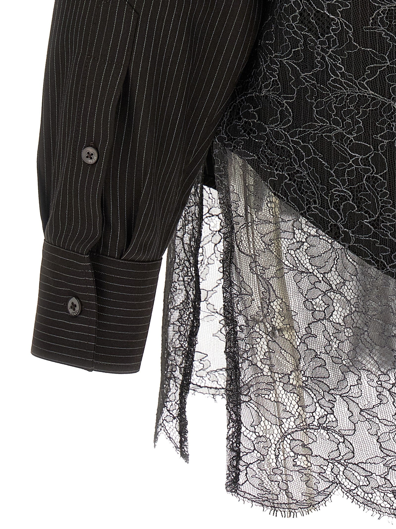 Shirt by Fendi for men in virgin wool brown, patterned & pinstripe showcases a sublime silhouette, artfully detailed with a sublime and for a sophisticated, sublime finish.