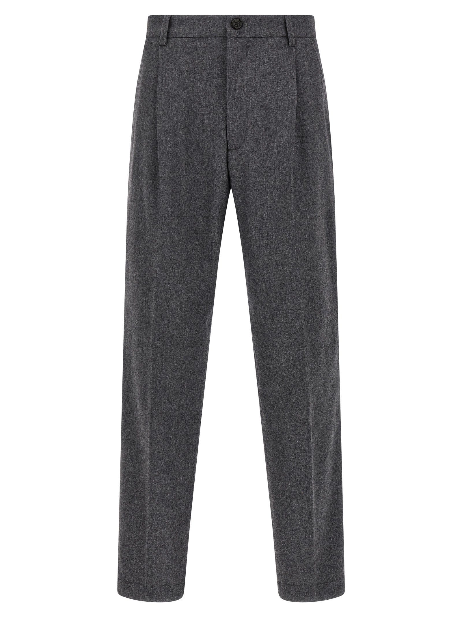 Trousers by Department 5 for men in polyamide & cashmere gray presents a perennial silhouette, meticulously tailored with a straight-leg cut, long finish, and an elegant .